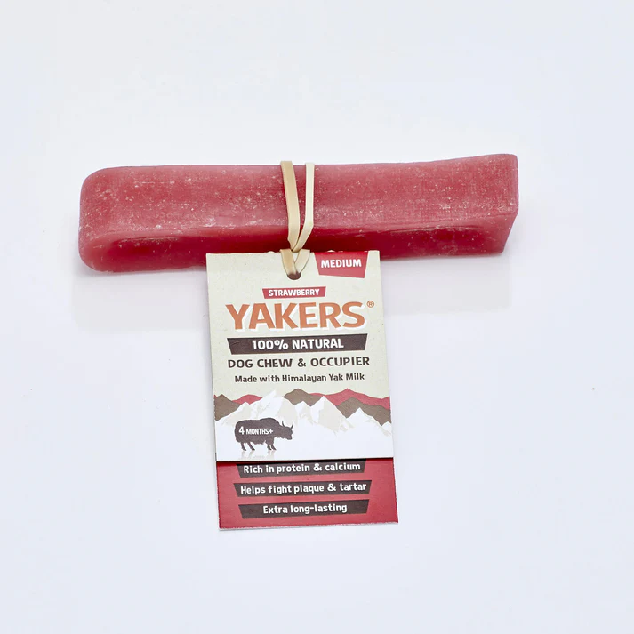 Yakers Dog Chew Strawberry Medium