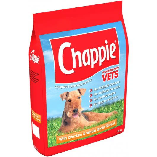 Chappie Complete Adult Dry Dog Food Chicken & Wholegrain Cereal 15kg