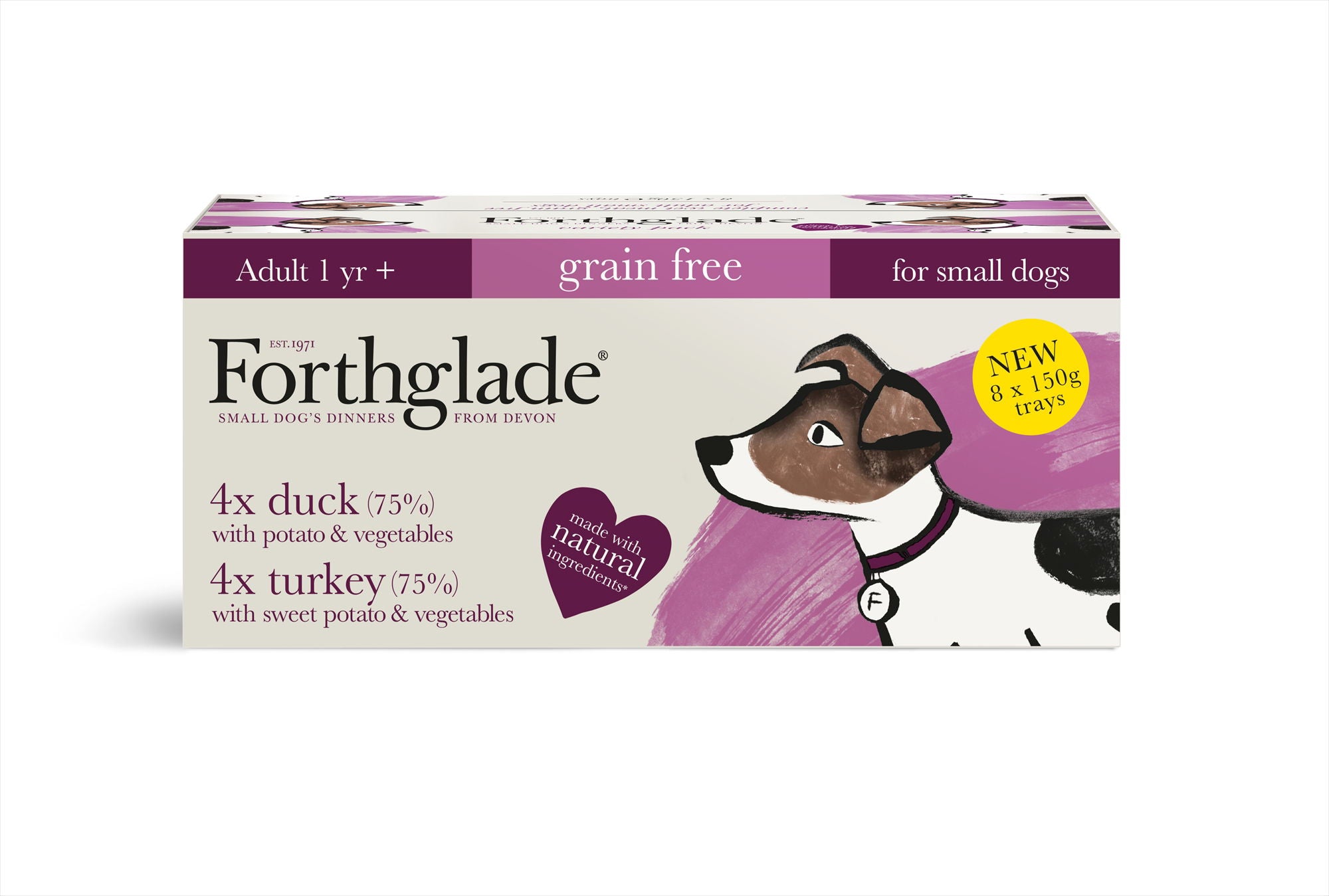 Forthglade Small Dog Adult Grain Free Duck & Turkey 8x150g