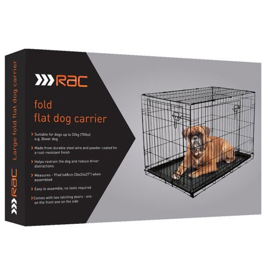 RAC Metal Fold Flat Crate With Plastic Tray Large 91x62x56cm
